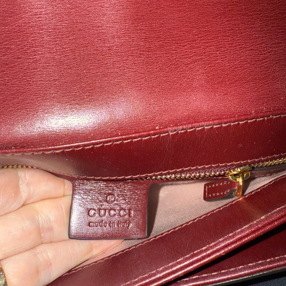Gucci crossbody bag in BURGUNDY - Picture 9 of 9